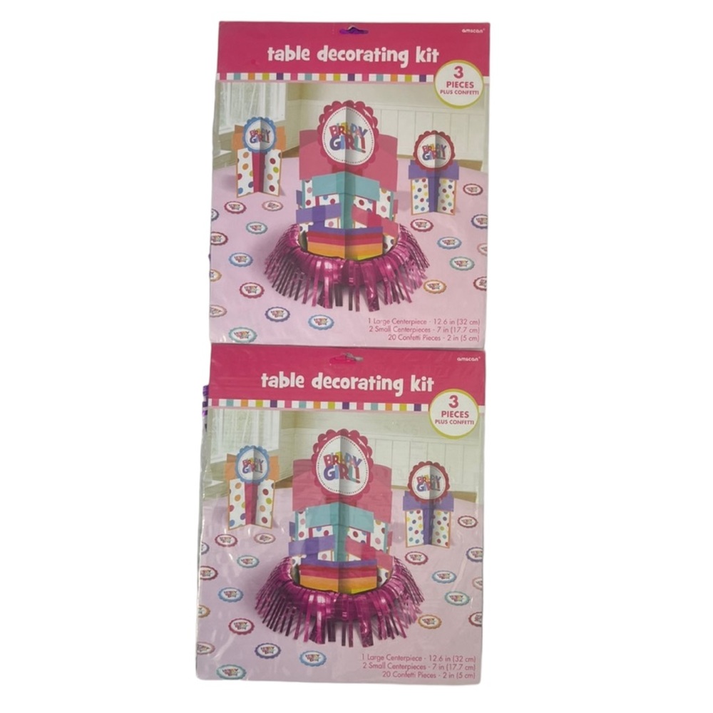 Amscan Pink Birthday Girl Table Decorating Kit - Bundle of 2